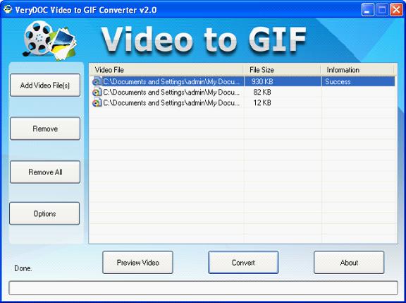 AVI to GIF Animation Converter