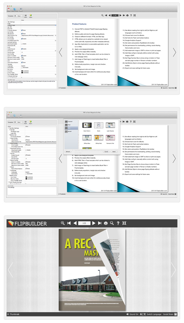 PDF to Flash Flipping Book for Mac