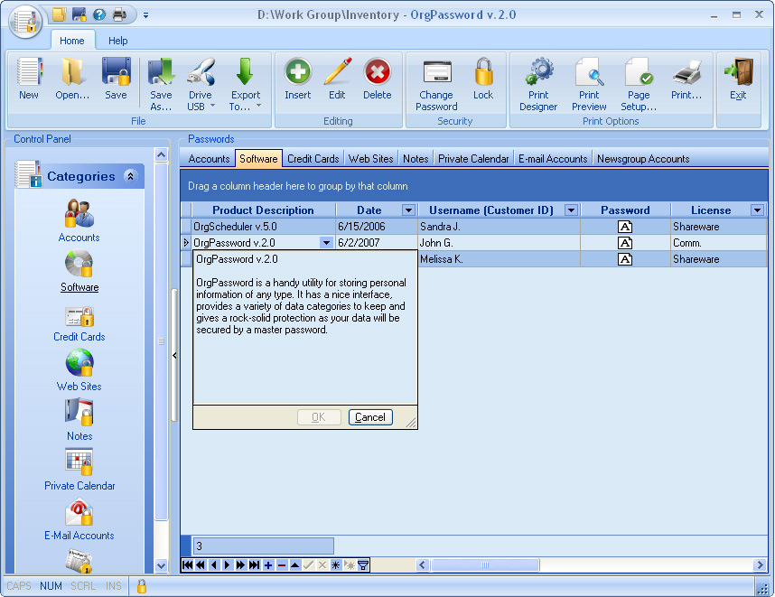 OrgPassword Tool
