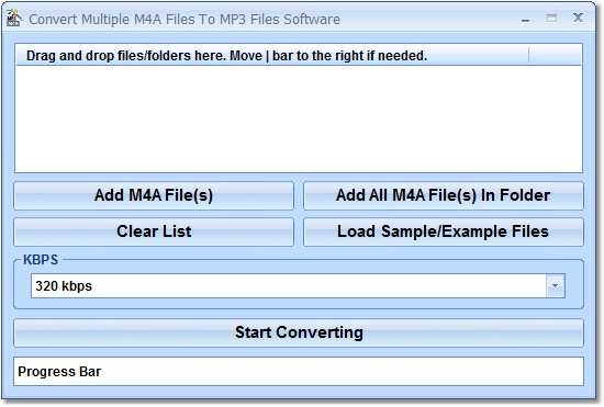 Convert Multiple M4A Files To MP3 Files Software