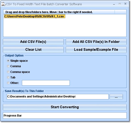 CSV To Fixed Width Text File Batch Converter Softw