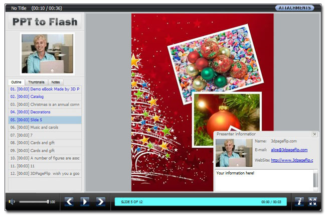 Free 3DPageFlip PowerPoint to  Flash