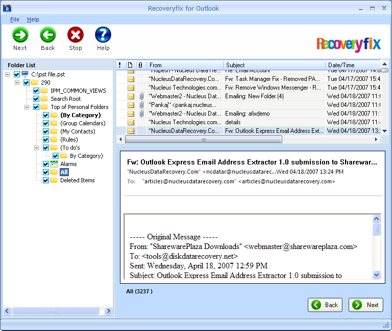 RecoveryFix for Outlook PST Repair Tool