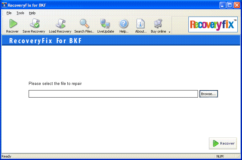 RecoveryFix for MS Backup Repair Tool