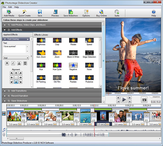 PhotoStage Free Photo Slideshow Software