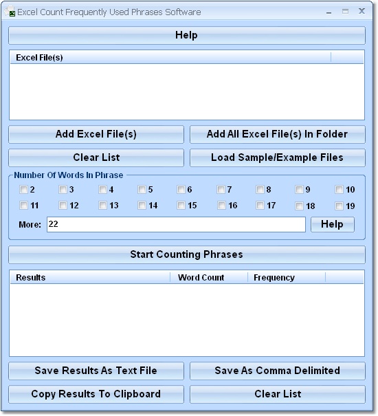 Excel Count Frequently Used Phrases Software
