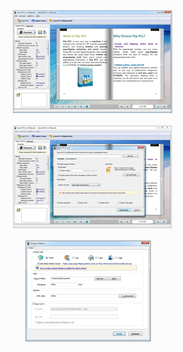 Boxoft PCL to Flipbook