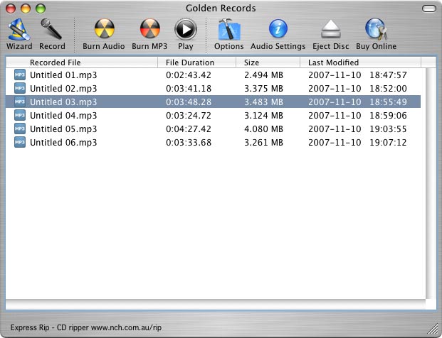Golden Records Mac Vinyl to CD Converter