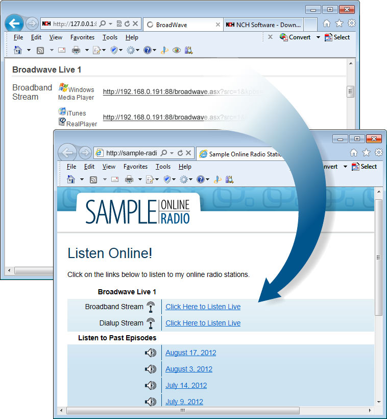 BroadWave Free Streaming Audio Server
