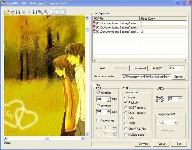 VeryPDF PDF to Image Converter