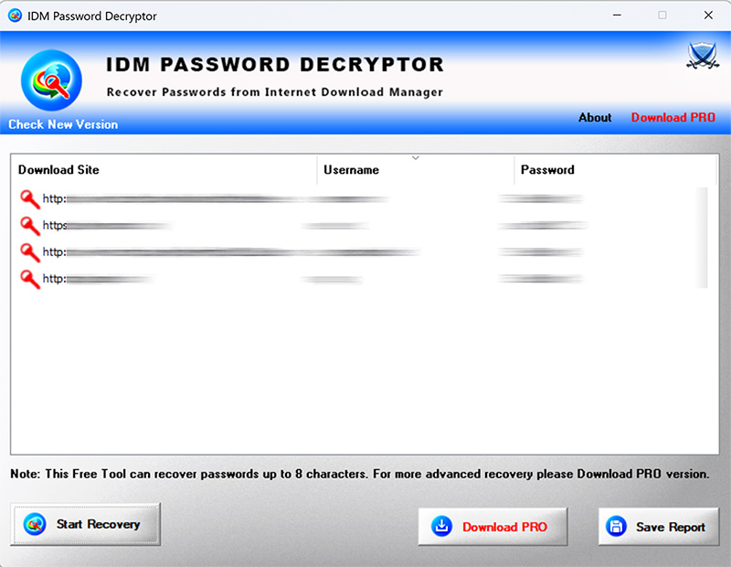 IDM Password Decryptor Tool