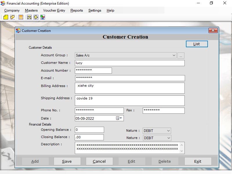 Maintain profit/loss details, inventory management program, business accounting tool, maintain stock details, manage financial records, financial billing application, business accounting software, manage sales/purchase details 