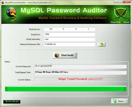 Mysql Password Auditor Tool
