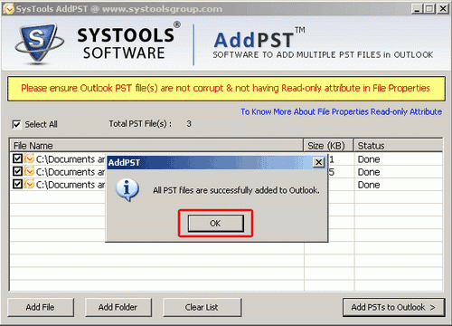 Adding PST Files to Outlook