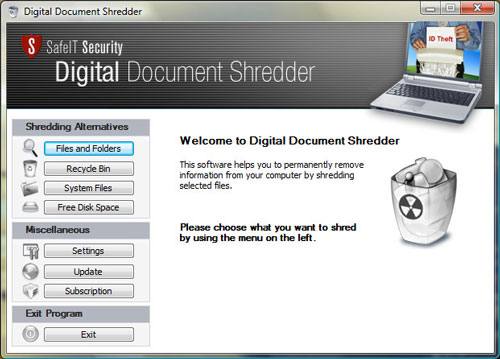 Digital Document Shredder Tool