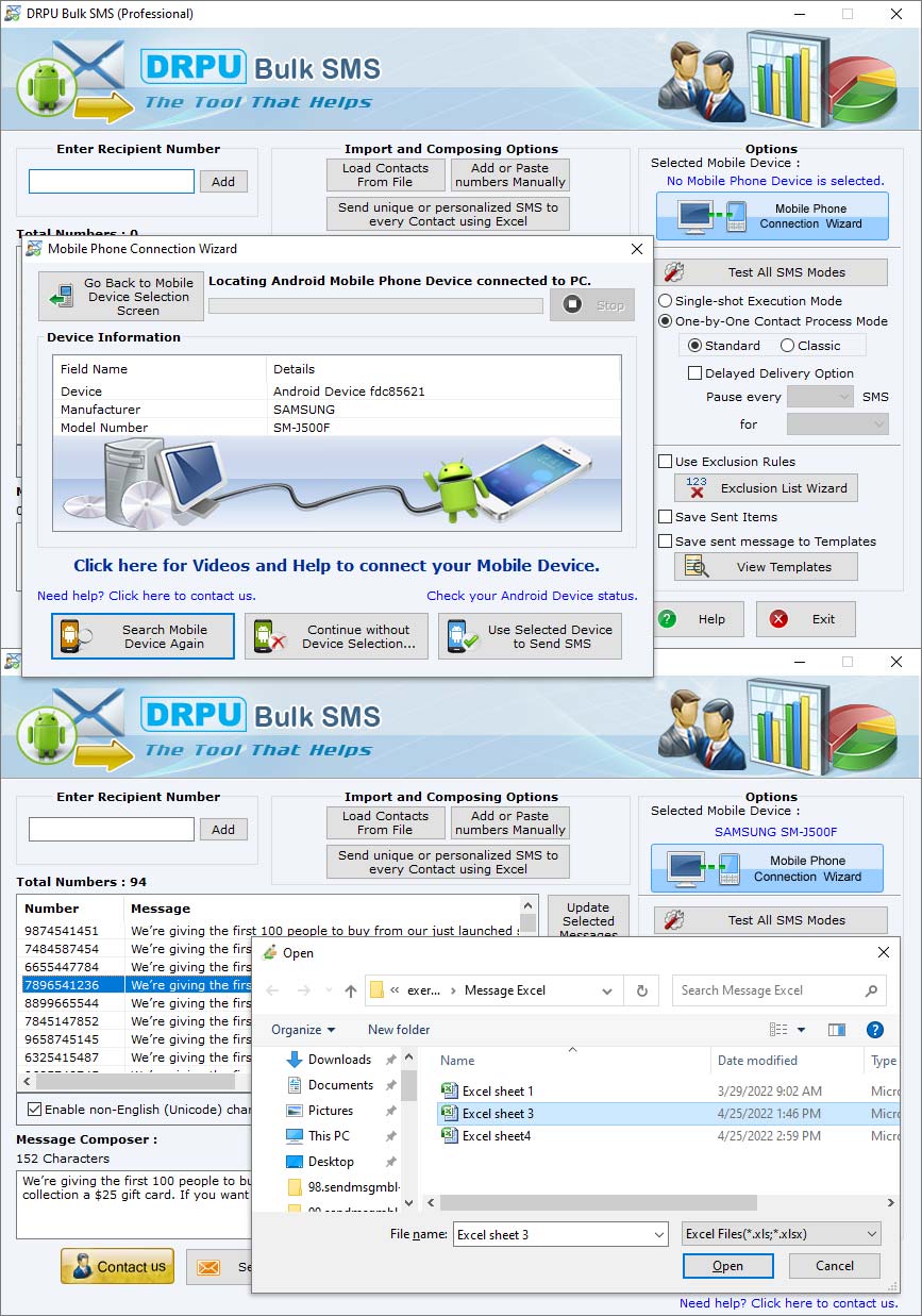 Professional, free, bulk, SMS, send, deliver, software, program, application, compose, multiple, text, messages, notification , save, sent, details , information , support, format , Windows, GSM, mobile, phone, global, application, broadcasts
