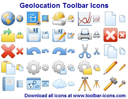 Geolocation Toolbar Icons