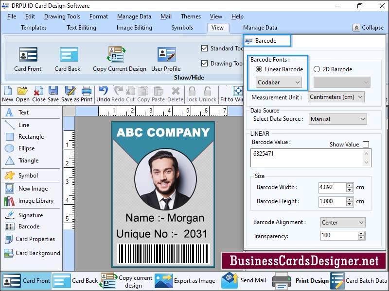 ID, card, creator, application, design, multiple, professional, staff, student, employee, guard, membership, visitor, photo, identity, cards, font, shape, size, business, picture, star, line, triangle, rectangle, circle, ellipse, pencil, objects