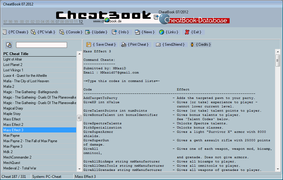 CheatBook Issue 07/2012