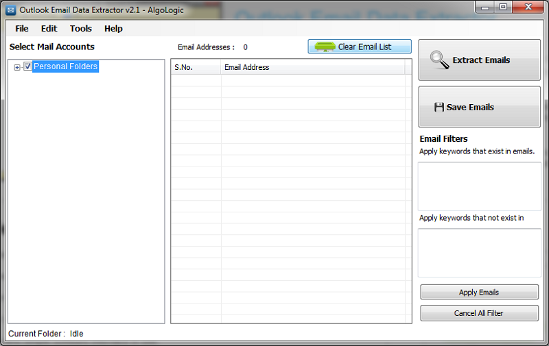 Outlook Email Data extractor