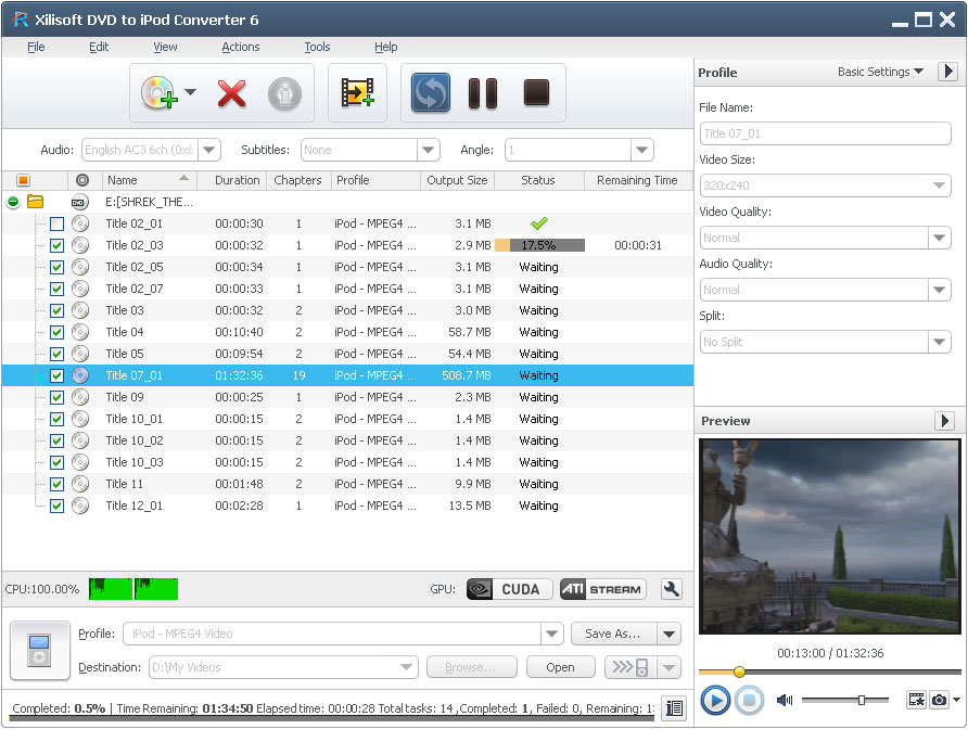 Express DVD to iPod Converter Tool