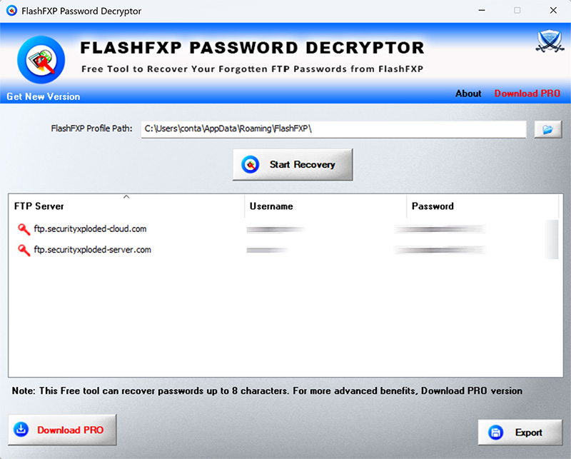 FlashFXP Password Decryptor Tool