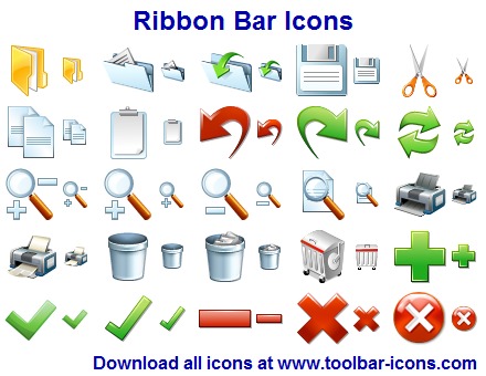 Ribbon Bar Icon Set