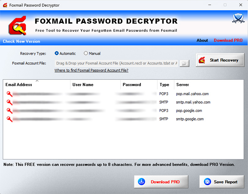 Foxmail Password Decryptor Tool