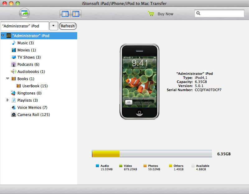 iStonsoft iPad/iPhone/iPod to Mac Transfer