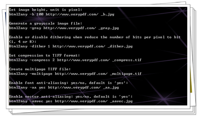 HTML to Any Converter Command Line
