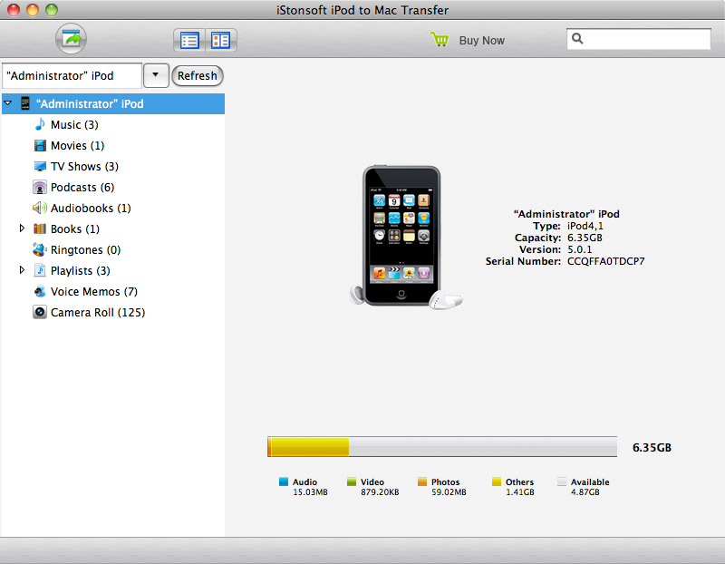 iStonsoft iPod to Mac Transfer