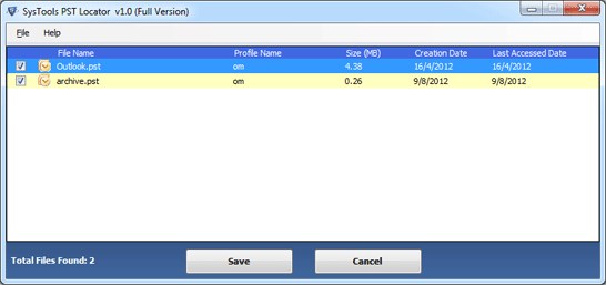 Outlook PST Locator