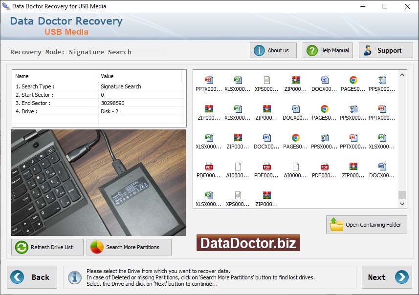 Recover corrupted data, software data recovery, undelete corrupted files, regain missing data, restore damaged documents, file undelete utility, data revive utility, data rescue program, data salvage program, file restoration application