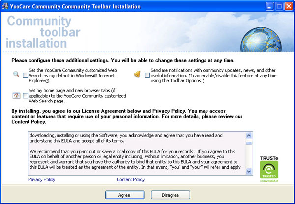 YooCare Community Toolbar 2012