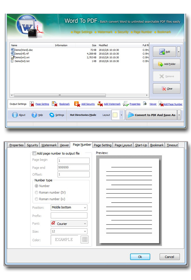 Simple Word to PDF