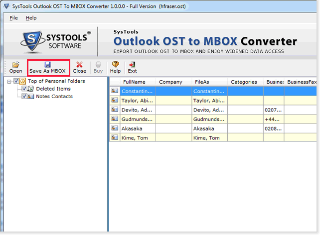 Convert OST to MBOX