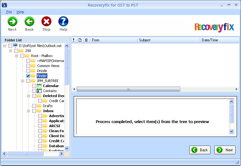 Recoveryfix for OST to PST Conversion
