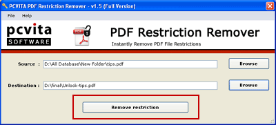 PCVITA PDF Restriction Remover