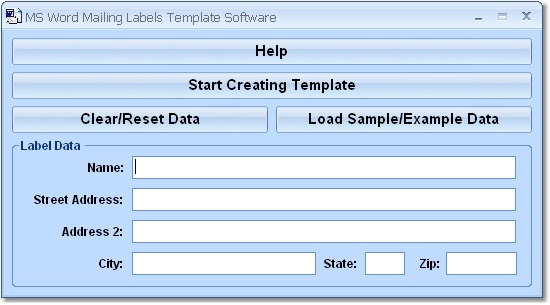 MS Word Mailing Labels Template Software