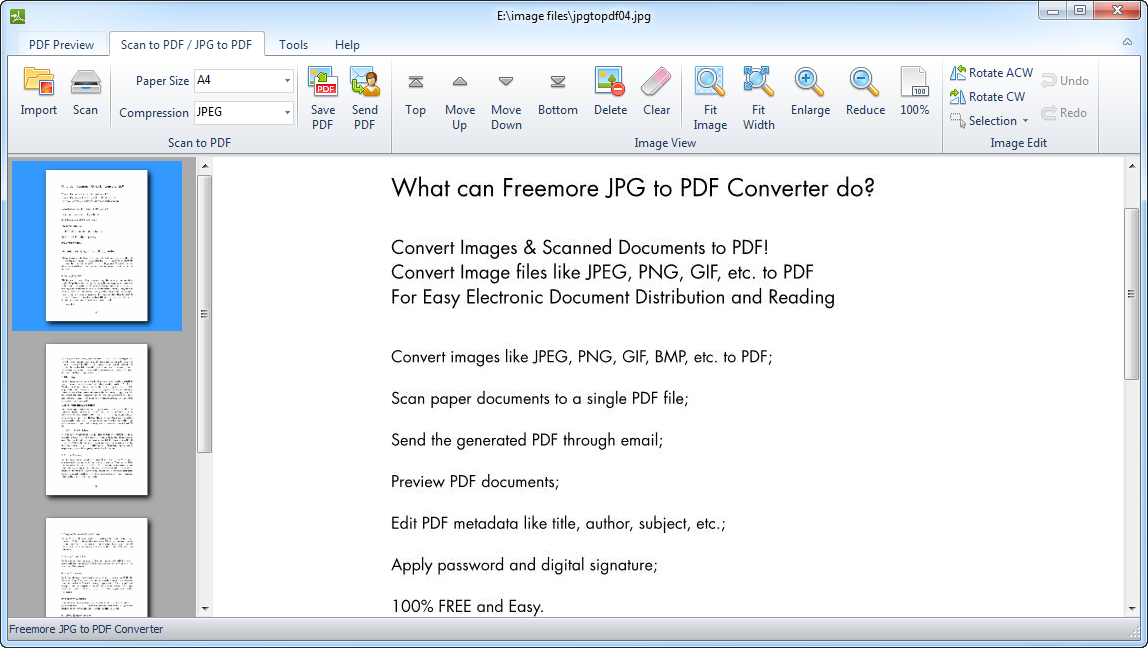 Freemore JPG to PDF Converter