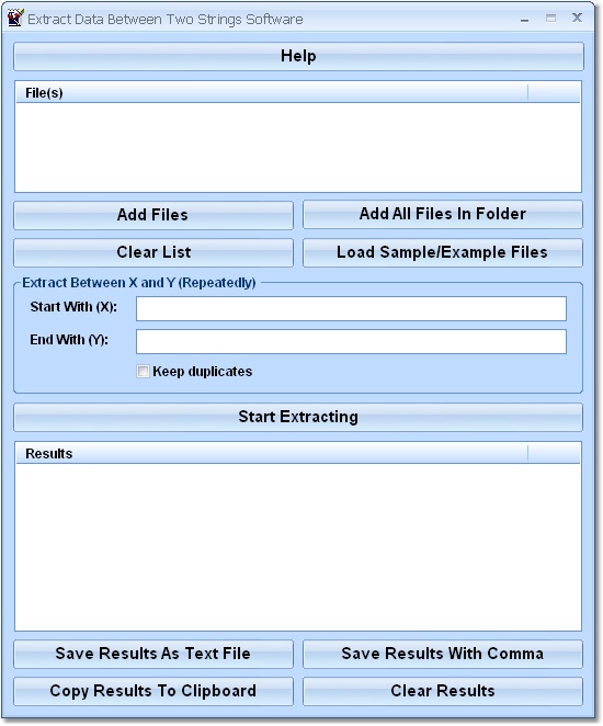 Extract Data Between Two Strings Software