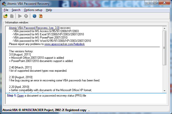 Atomic VBA Password Recovery