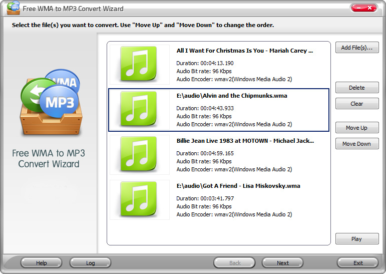 Free WMA to MP3 Convert Wizard