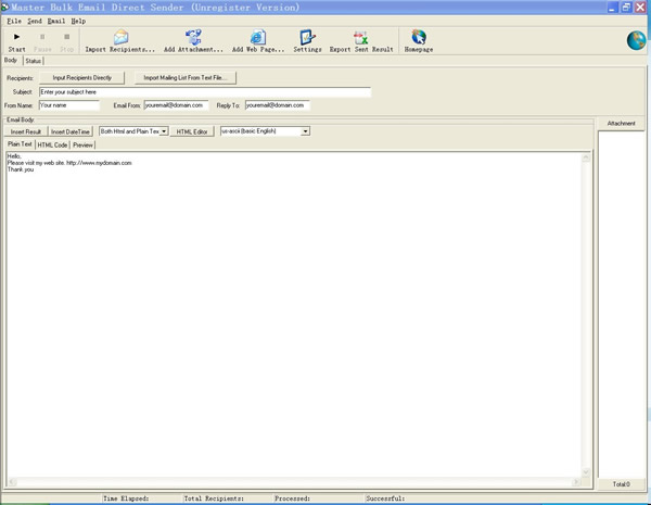 Master Bulk Email Direct Sender