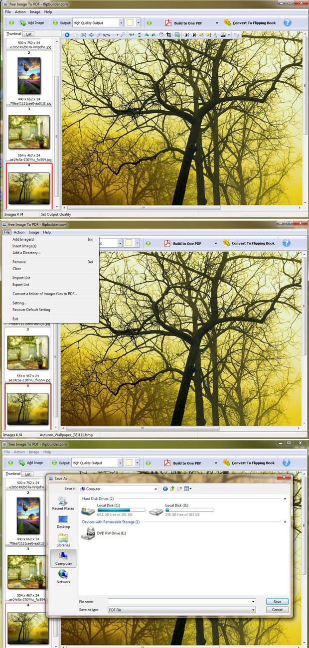 FlipBuilder Image to PDF Converter (Freeware)