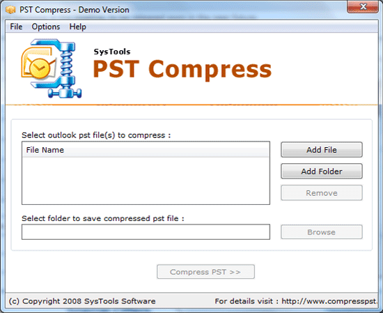 Outlook PST Compress Tool