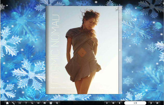 Flipping Book Themes of Snowflake Style