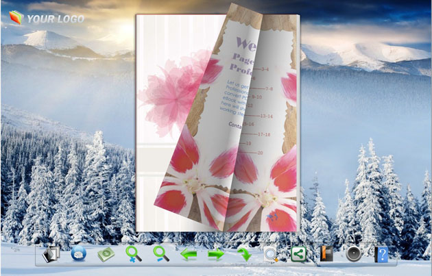 Page Flip Book Templates - Winter Scenes
