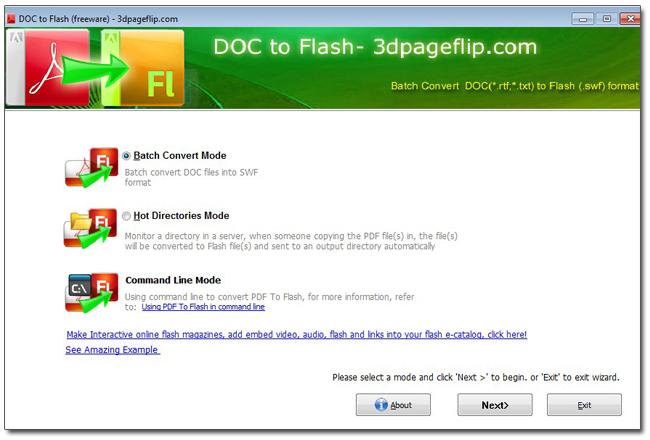 Free 3DPageFlip Doc to Flash Converter