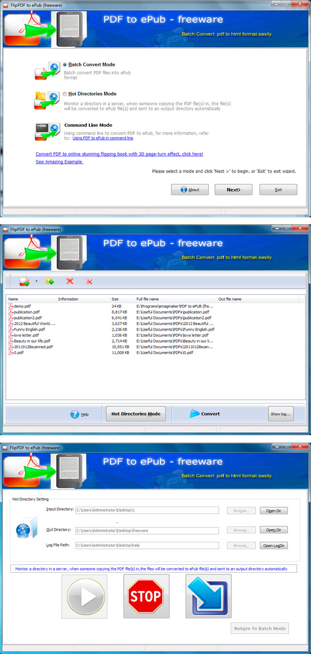 FlipBuilder Free PDF to ePub